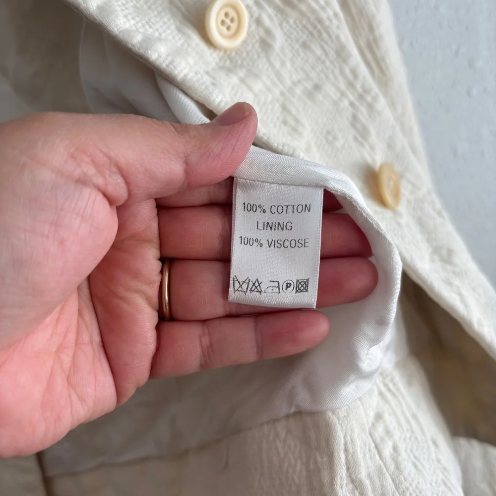 Reiss Women's Textured Cream Jacket - Picture 6 of 6